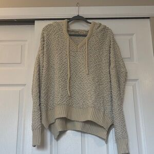 POL Textured Cream Knit Sweater